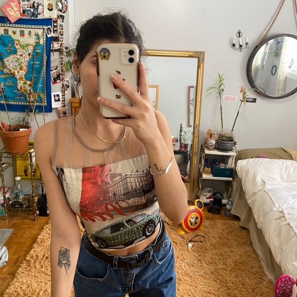 Vintage Rhinestone Top - Picture 2 of 4